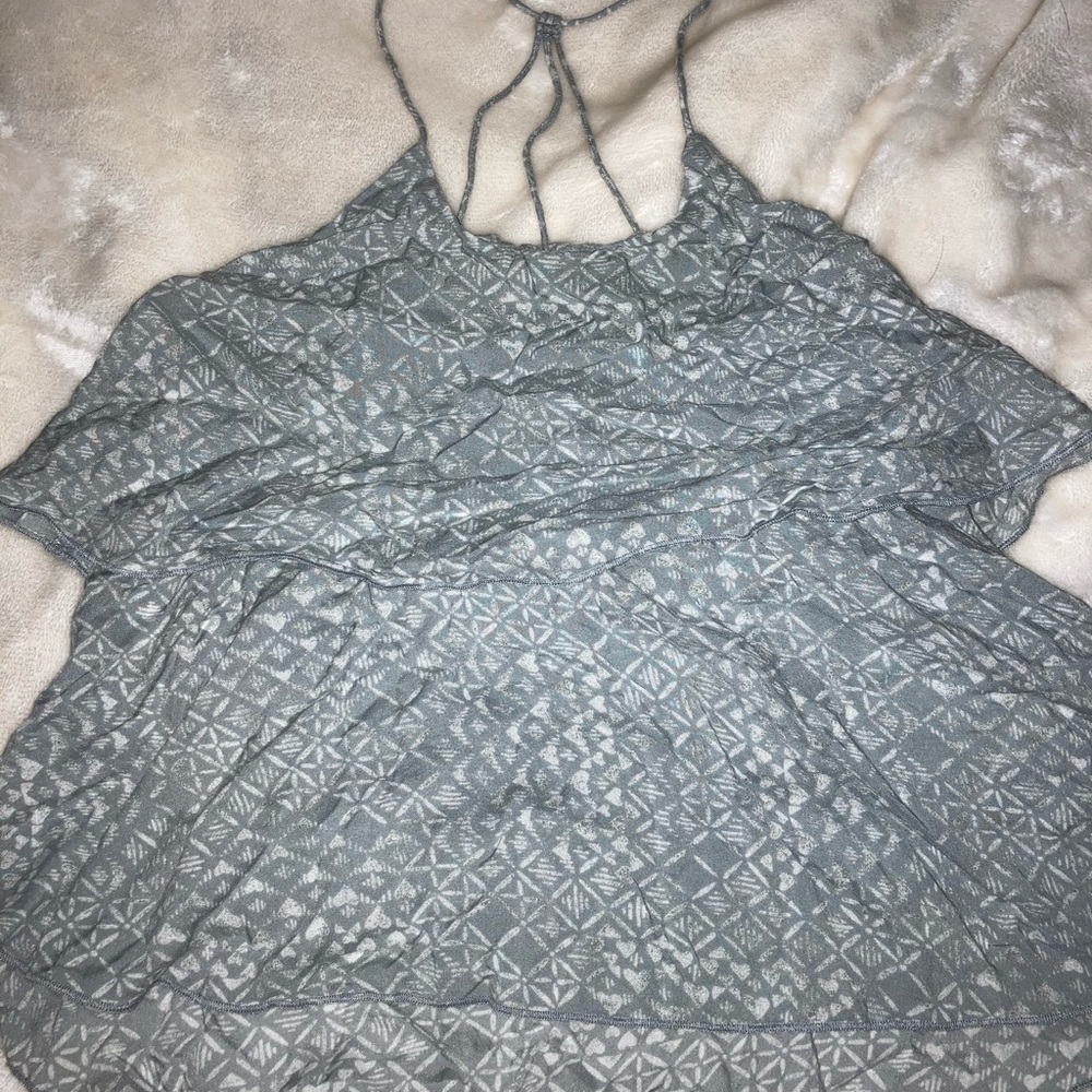 Printed layered Hollister scrappy tank top